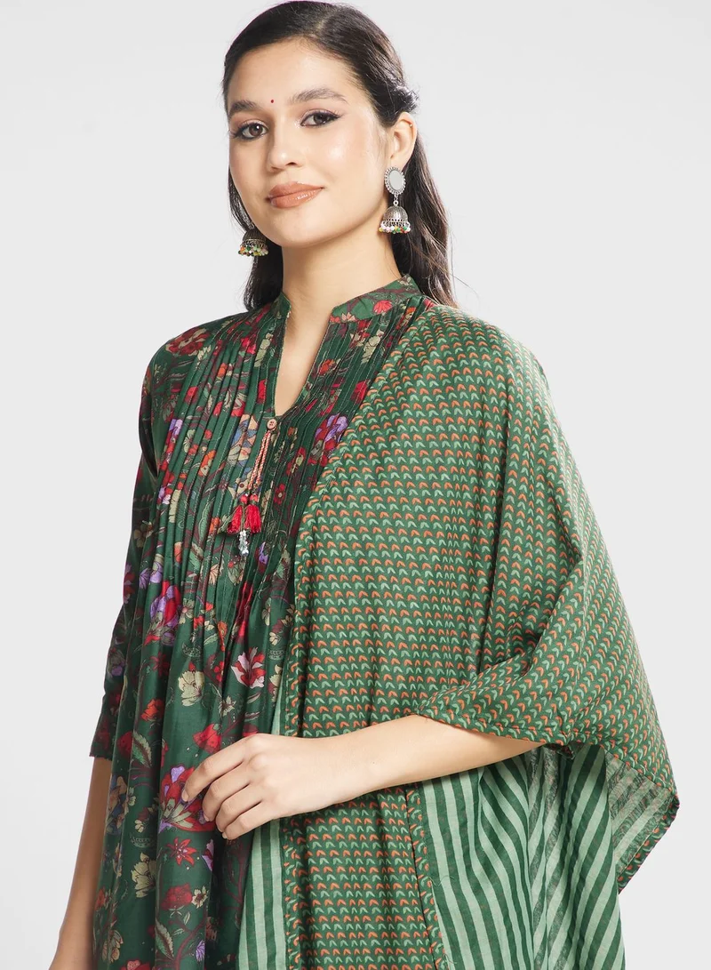 Biba Set of kurti , pants & dupatta