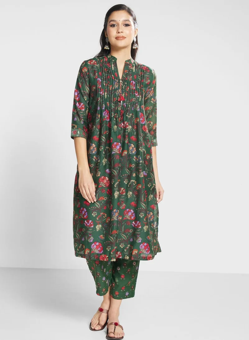 Biba Set of kurti , pants & dupatta