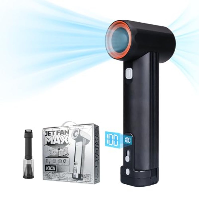 Car drying, turbo air blower, black, 785W power 205MPH wind speed for fast car drying, lawn care, patio cleaning - Image 1