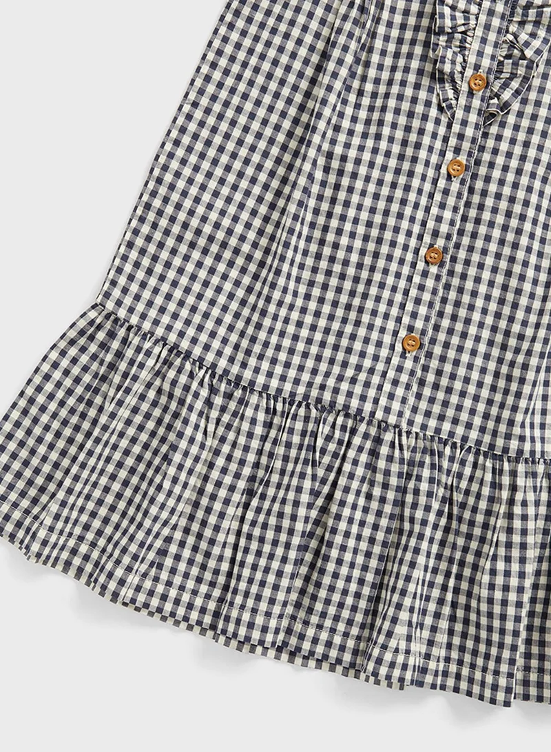 mothercare Kids Checks Shirt Midi Dress