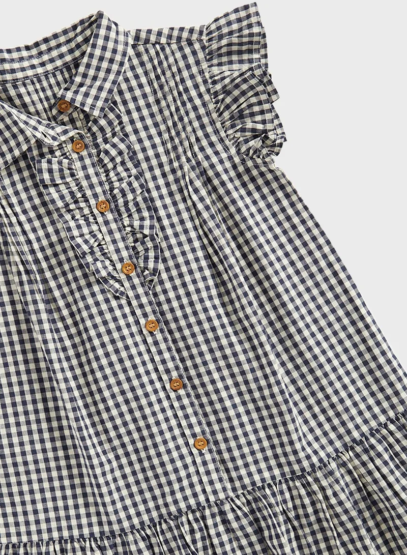 mothercare Kids Checks Shirt Midi Dress