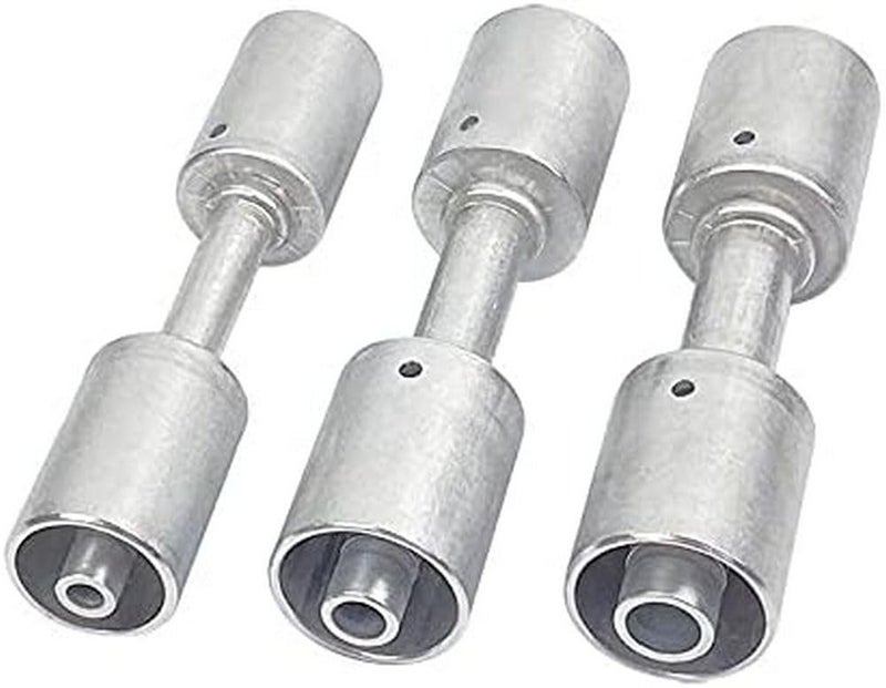 WYZBEN 3 Pcs #6#8#10 AC Aluminum Fitting Straight Aluminum Beadlock Splice Fitting for A/C Standard Barrier Hose 3/8 1/2 5/8 - Image 1