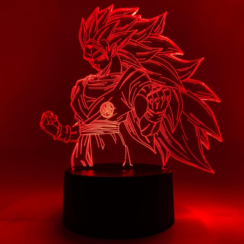 ARS Graphics ARS® Super Saiyan 3 Goku Dragon Ball Super 3D Night Light with 16 Color RGB - Image 2