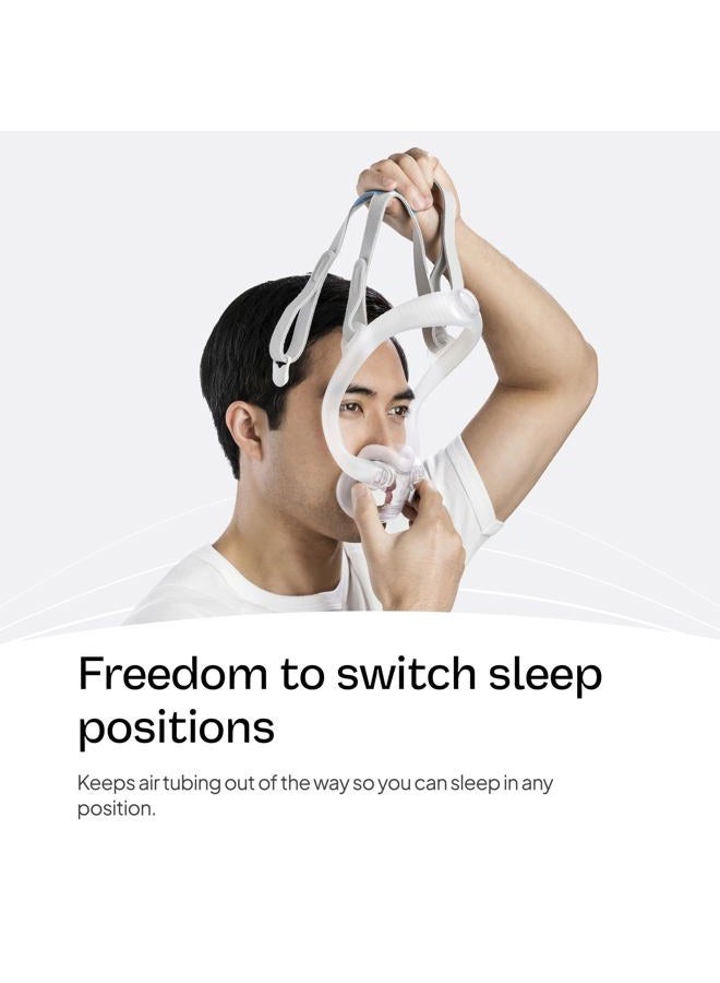 Resmed نظام إطار Resmed AirFit F30i - لنظام قناع CPAP كامل الوجه - ملحقات CPAP بديلة - صغير - بدون حزام رأس - وسادة متوسطة - Image 4