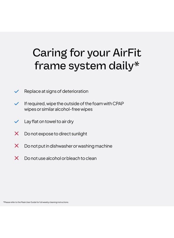 Resmed نظام إطار Resmed AirFit F30i - لنظام قناع CPAP كامل الوجه - ملحقات CPAP بديلة - صغير - بدون حزام رأس - وسادة متوسطة - Image 5