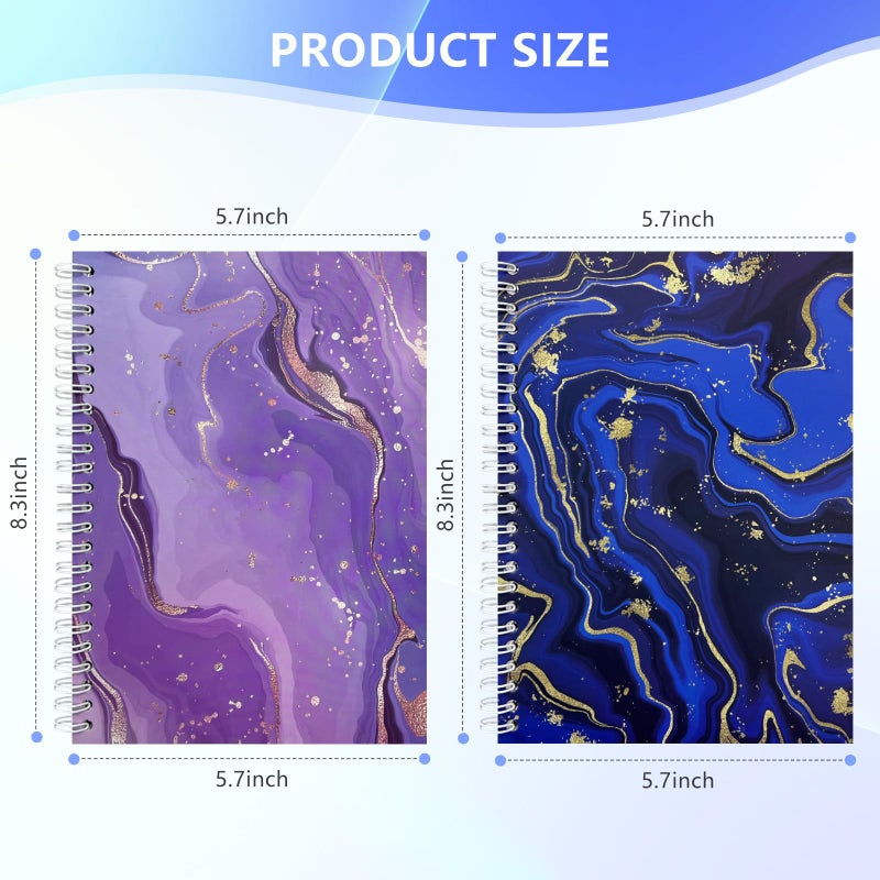 DHATMYC 2 Pack Reusable Sticker Collecting Book Storage Album with 32+32 Sheets Blank Release Paper A5 Size Sticker Collection Holder Organizer Book for Adults (Blue+Purple) - Image 5