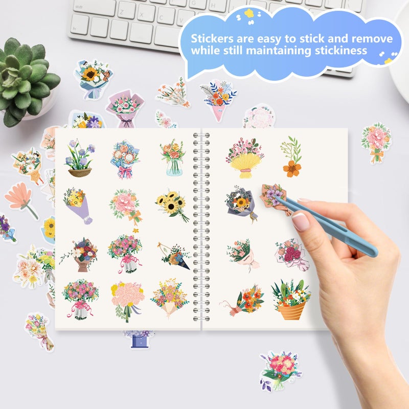 DHATMYC 2 Pack Reusable Sticker Collecting Book Storage Album with 32+32 Sheets Blank Release Paper A5 Size Sticker Collection Holder Organizer Book for Adults (Blue+Purple) - Image 3