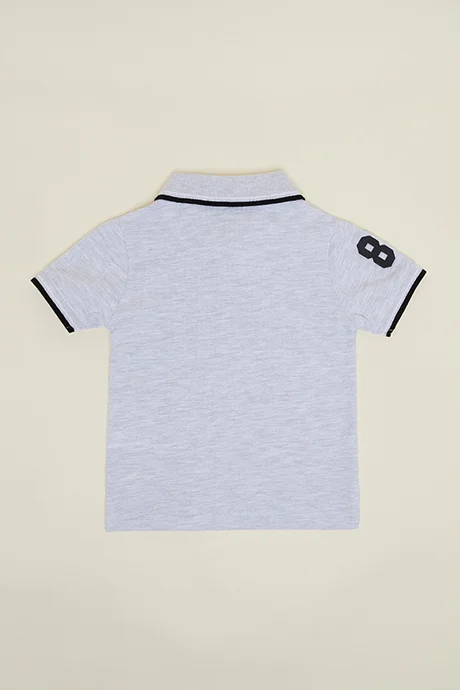 أر أند بي Print Detail Polo T-Shirt and Short Sleeves