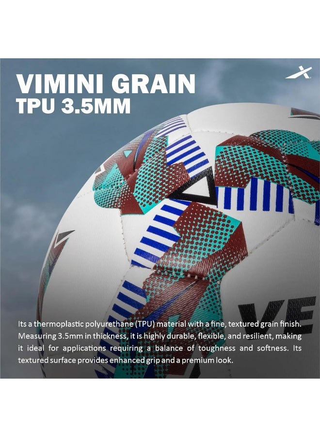 Vector X Galaxy TPU Machine Stitched Football – Professional Soccer Ball for Training & Match Play, Indoor & Outdoor, Durable High-Performance Ball, Size 5, Green-Blue - Image 4