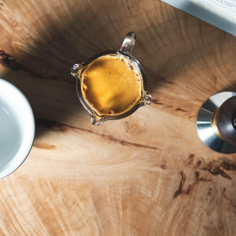 Barista Basics كوب قياس إسبريسو سعة 3 أونصات من بارستا بيسكس | كوب قياس إسبريسو مع 3 فوهات | مصنوع من زجاج سميك ومقاوم للحرارة | كوب قياس قهوة مع مقبض | كوب قياس بارستا - Image 5
