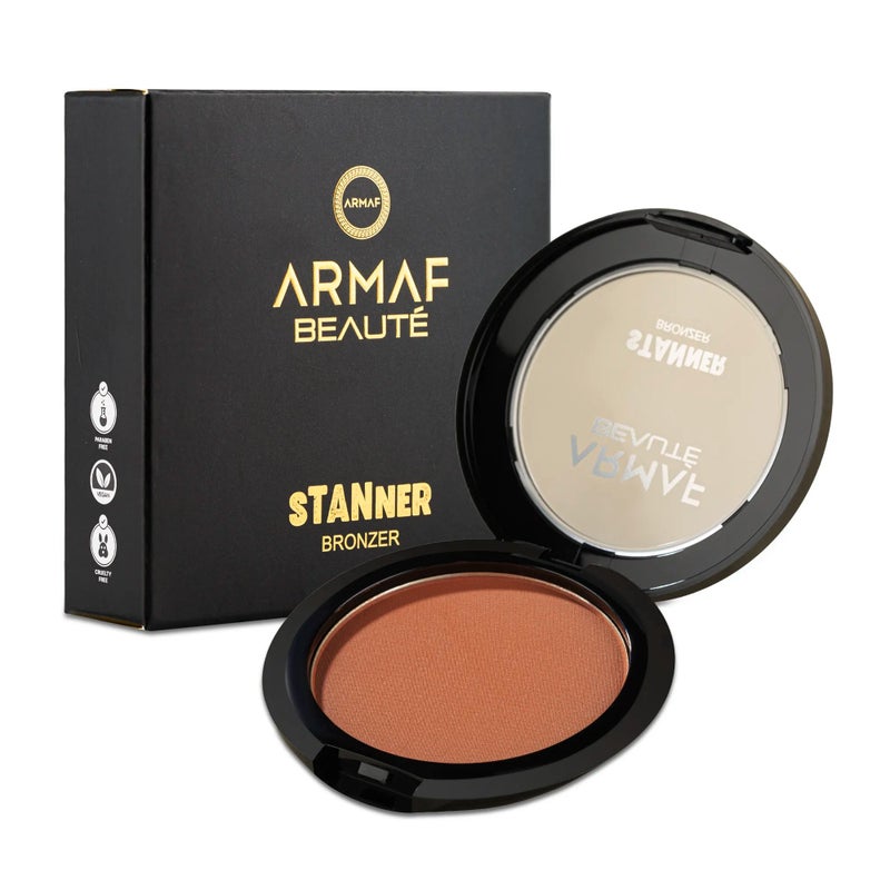 Armaf Beaute Face Make Up Stanner Bronzer Rustic Rusk Colour, High Pigment & Buildable Matte Bronzers, Face Contour Powder, Lightweight & Smooth Formula, For All Skin Tone - Image 2