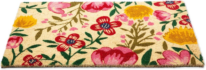 DII Elegant multi-option build Floral Design Collection Natural Coir Doormat, 17x29, Bright Blossom All storage type compatible - Image 5