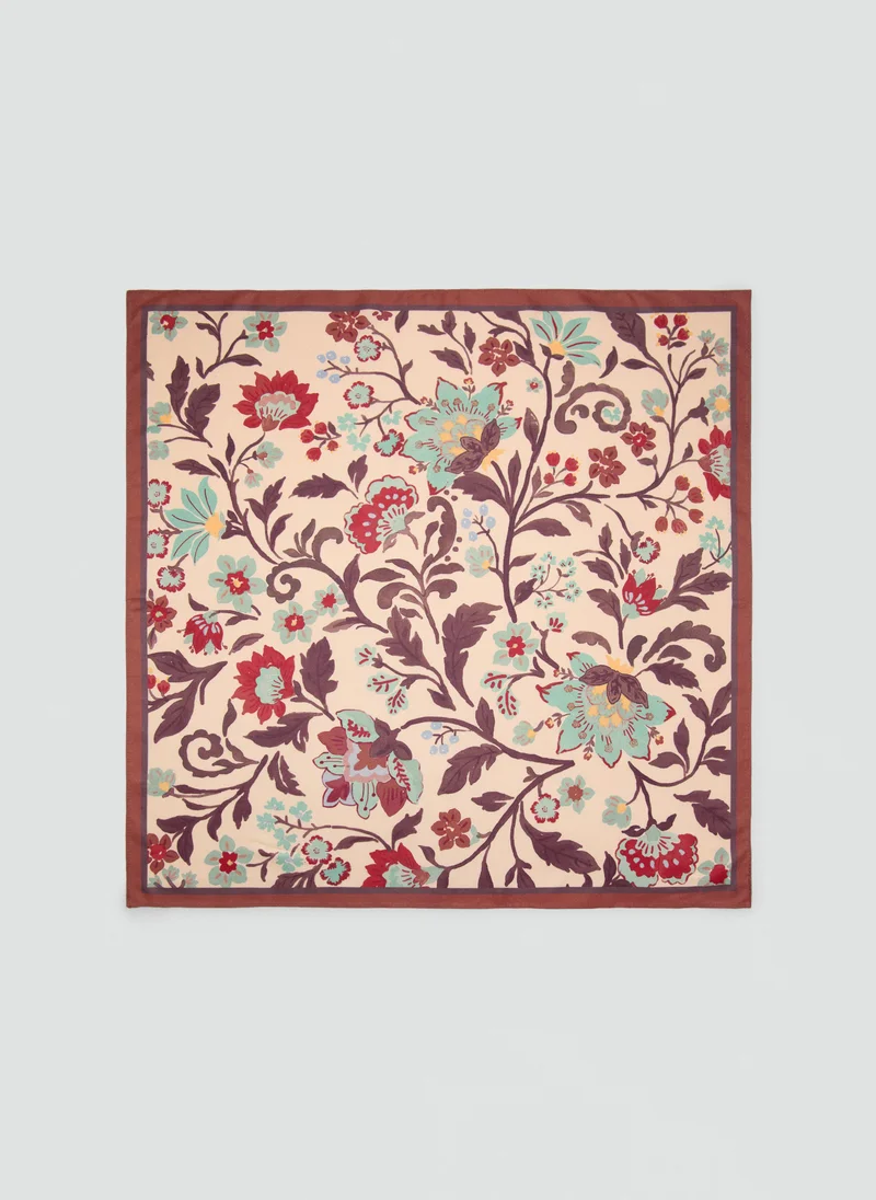 Floral print scarf