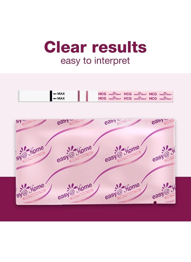 Easy@Home - Pregnancy Test Strips Kit, Powered By Premom Ovulation Predictor Ios And Android App, 20 Hcg Tests - Image 1