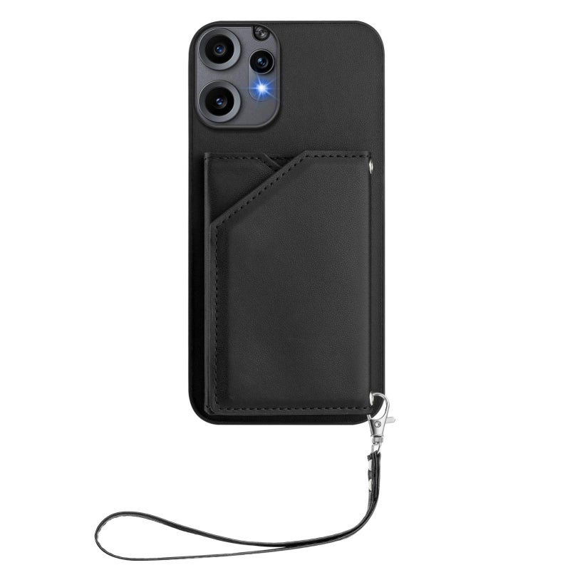 إيروريكس جراب هاتف For Nothing CMF Phone 2 Pro Feel بأربع فتحات للبطاقات مع حزام معصم (أسود) - Image 2