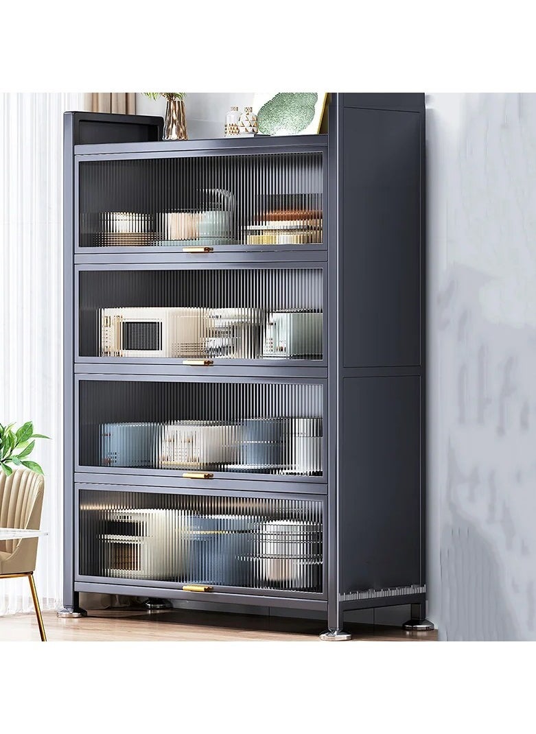 Generic - Bookcase Storage Organiser Bookcase Simple Bedroom Solid Wood Storage Rack Floor Bookcase Living Room Lattice Cabinet Suitable for Living Room Office Bedroom - Image 1