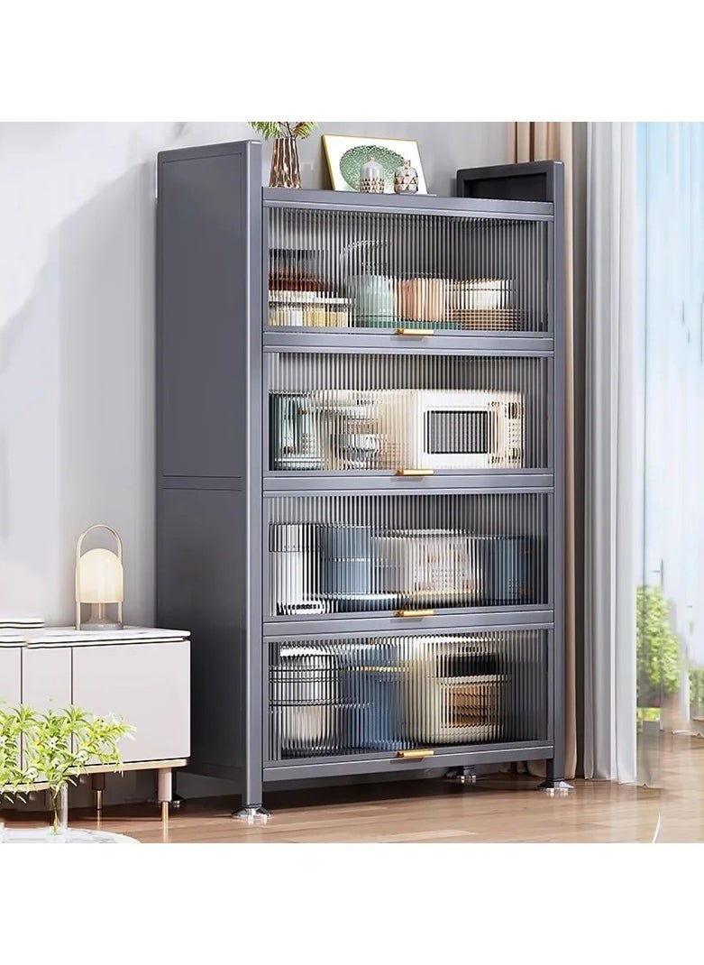 Generic - Bookcase Storage Organiser Bookcase Simple Bedroom Solid Wood Storage Rack Floor Bookcase Living Room Lattice Cabinet Suitable for Living Room Office Bedroom - Image 1