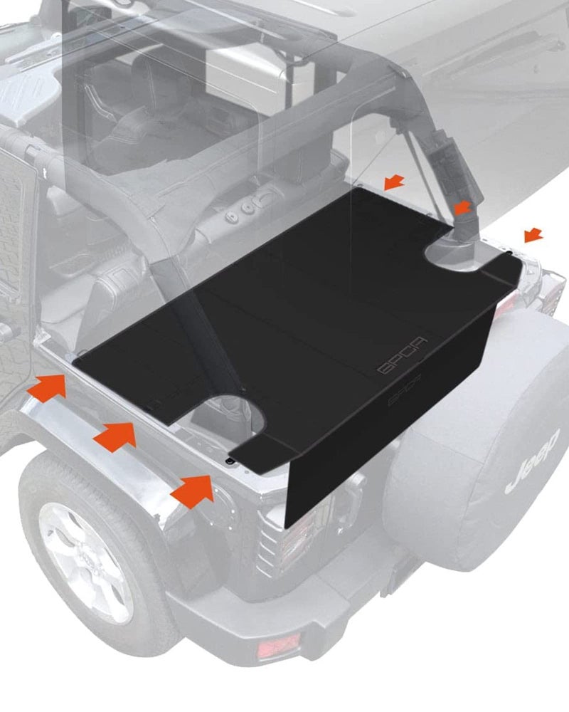 GPCA Freedom Pack LITE with Cargo Cover LITE Plus and Car Organizer Trunk Cover and Car Trunk Organizer Accessories for Wrangler JK 4DR Sport Sahara Rubicon and Freedom Unlimited 20072018