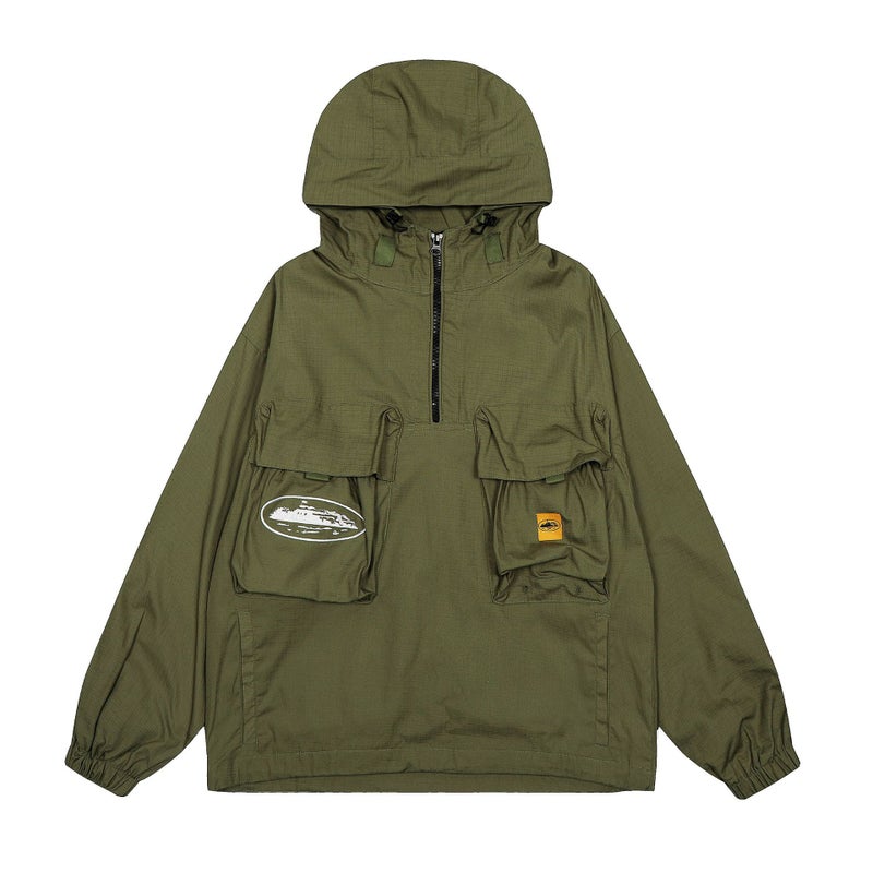 Generic Devil Island 3M Reflective Splicing Functional Windbreaker Soft Shell Hooded Jacket Jacket Mens Trendy Brand Jacket WoMens Sports 878 green