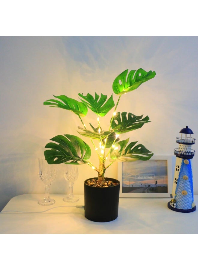 USB-powered Artificial Plant LED Night Light for Indoor Desktop Decoration  - Image 3