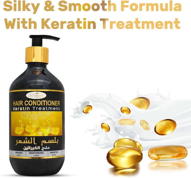 ECOLYTE+ La Parisienne Premium Luxury Hair Conditioner with Keratin Treatment - 500 ml - Image 3