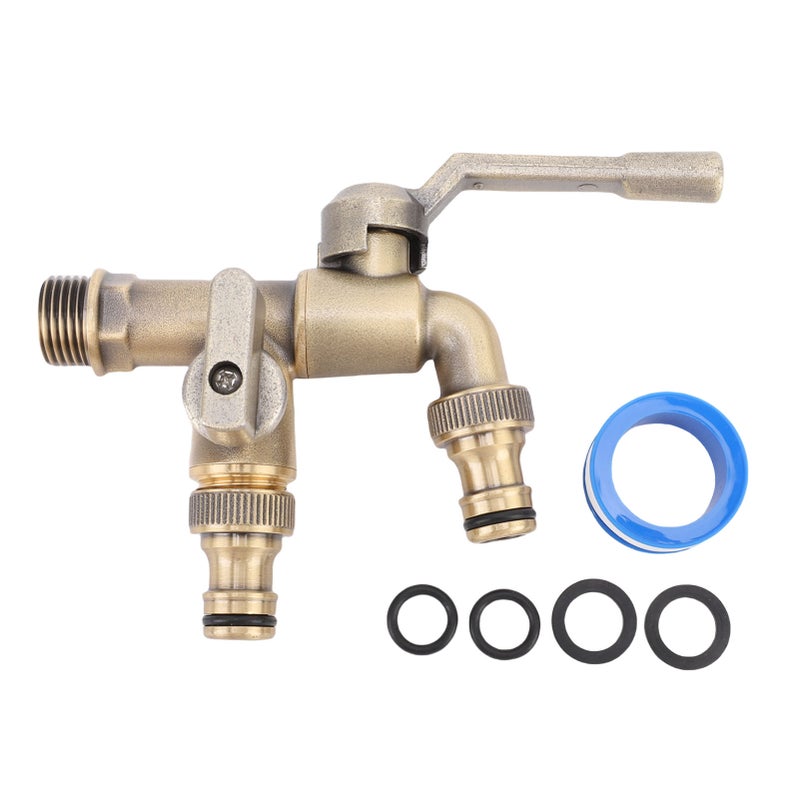 Outside Water Faucet Outdoor Wall Mounted Garden Brass Ball Valves Tap Frost Proof Spigot 1/2 Inlet 1/2 Outlet Retro Bronze for Home Balcony - Image 1