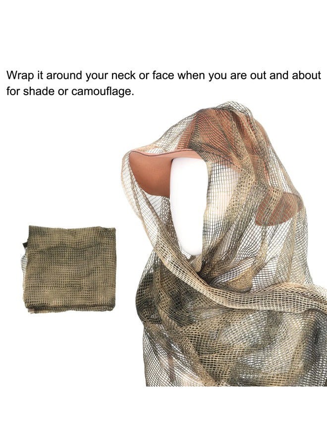 PATIKIL 71"x35" Camouflage Netting Camo Scarf, Camo Netting Veil Camo Mesh Neck Scarves Desert Mesh Scarves for Outdoor Activities, Ruin Camo - Image 4