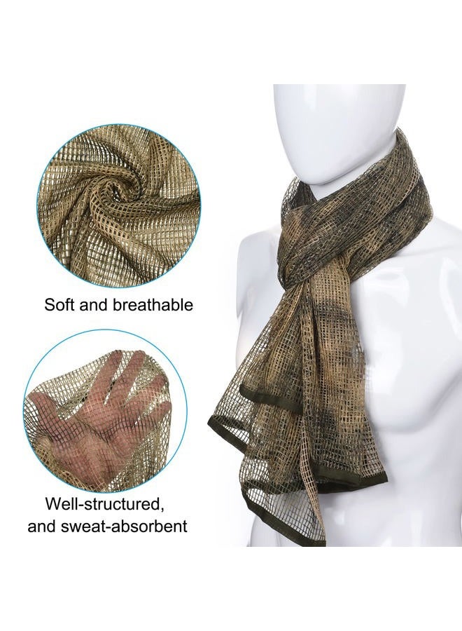 PATIKIL 71"x35" Camouflage Netting Camo Scarf, Camo Netting Veil Camo Mesh Neck Scarves Desert Mesh Scarves for Outdoor Activities, Ruin Camo - Image 2