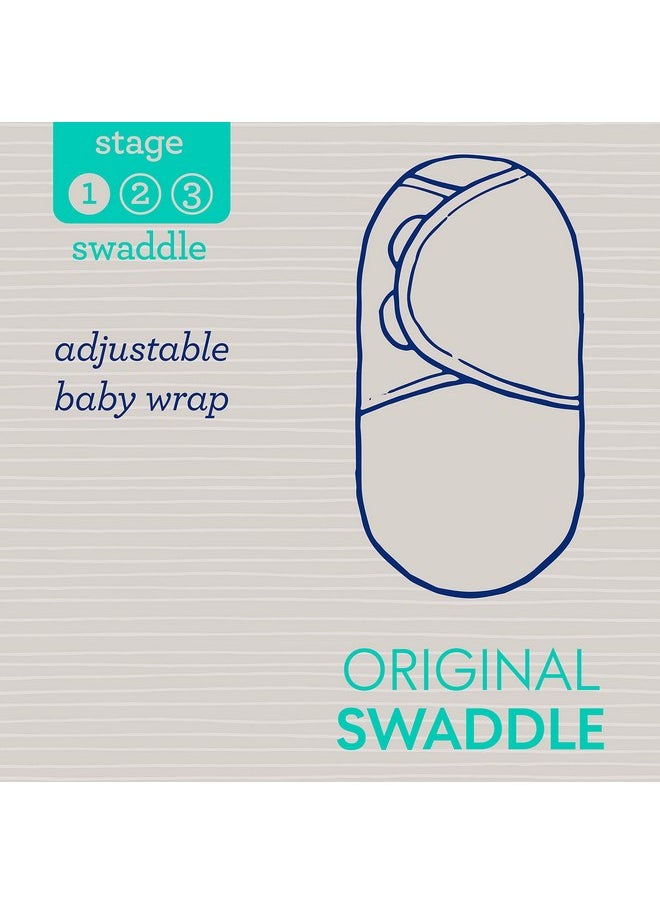 SwaddleMe - SwaddleMe Original Organic Swaddle 2-pk, 100% Organic Cotton Adjustable Baby Wrap, Small (0-3 Months, 7-14 lbs, up to 26"), Chasing Rainbows - Image 1