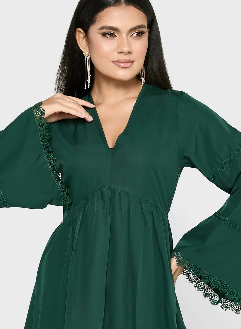 ELLA Flute Sleeve Detail Dress