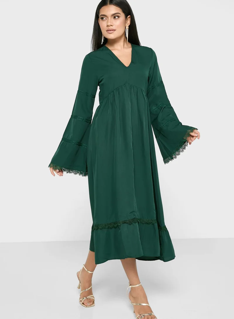 ELLA Flute Sleeve Detail Dress