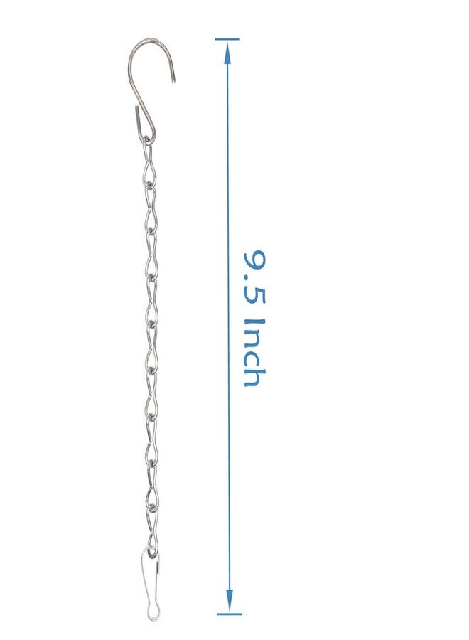 YINGFENG 10 Pack 9.5 Inch Silver Hanging Chain for Hanging Bird Feeders, Bird Houses, Planters, Baskets, Birdbaths, Lanterns, Wind Chimes, Billboards, Signs and Ornaments - Image 5