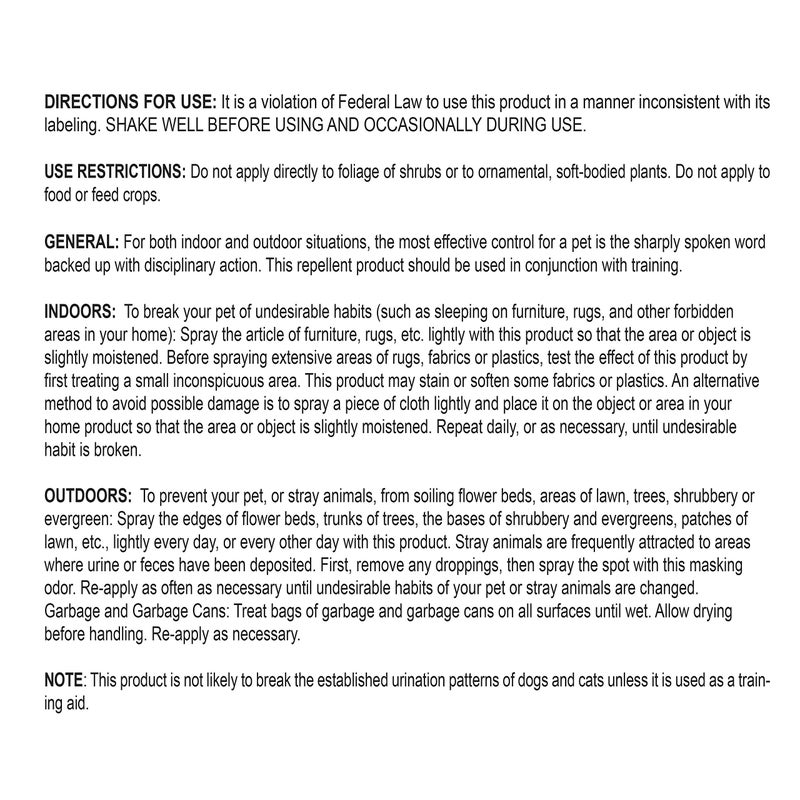 four paws رذاذ طارد الحيوانات الأليفة من فور باوز للحفاظ على المساحات الخارجية والداخلية، طارد للمضغ والخدش للكلاب والقطط، 10 أونصات - Image 4