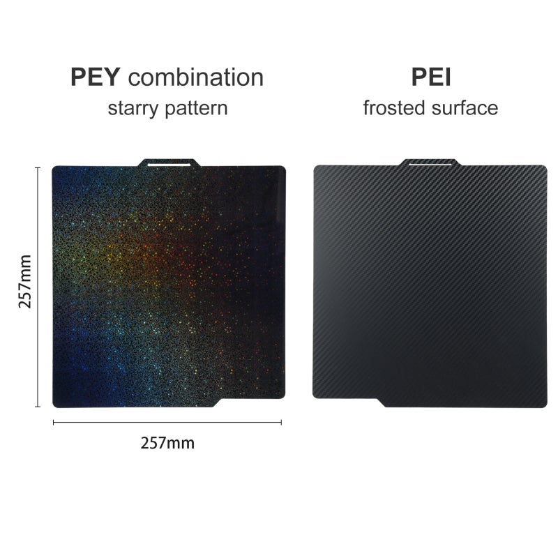 PEY Build Plate: 2-Sided Smooth PET+Rainbow PEY Pattern, Flexible Spring Steel Sheet, Strong Adhesion - Compatible With Bambu Lab P1/P1P/P1S/X1/X1C/A1, For 3D Printing Enthusiasts - Image 3