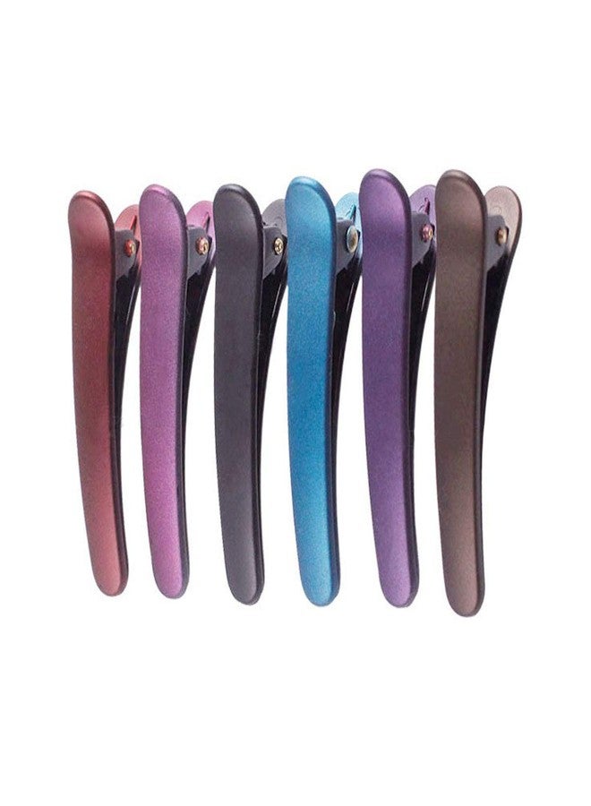 Fodattm 12PCS Professional Hairdressing Salon Duckbill Clip Plastic Non Slip Alligator Hairpin Simple Hairgrip Hair Clip Hair Barrettes for Hair Styling and Sectioning (Length -1.9in, Colourful) - Image 1