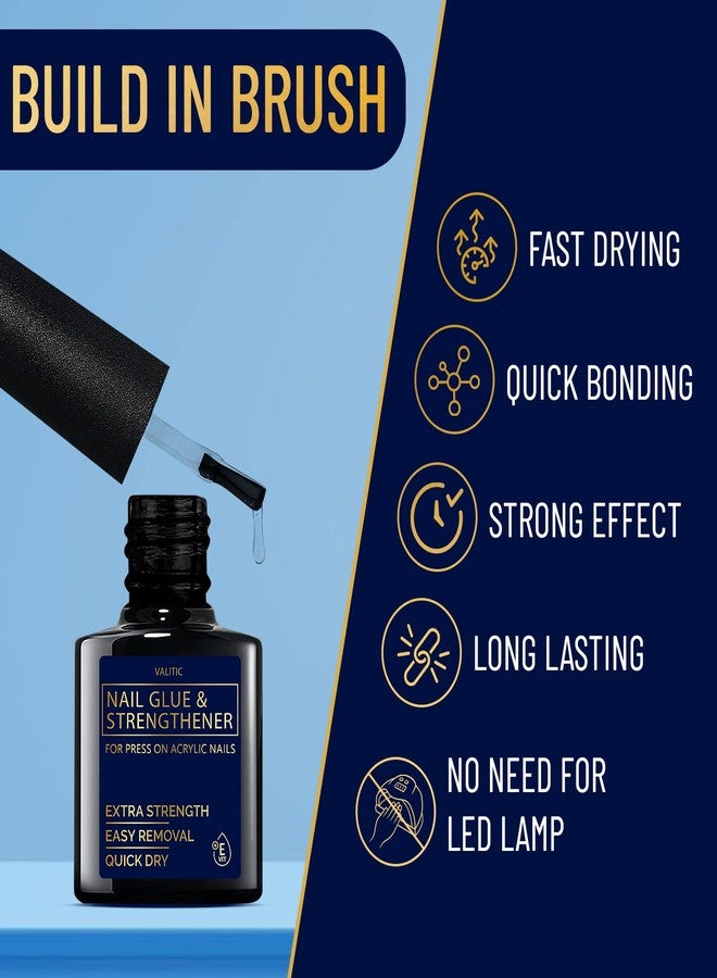 VALITIC Strong Nail Glue and Strengthener for Press Ons, 4 Pack - Image 2