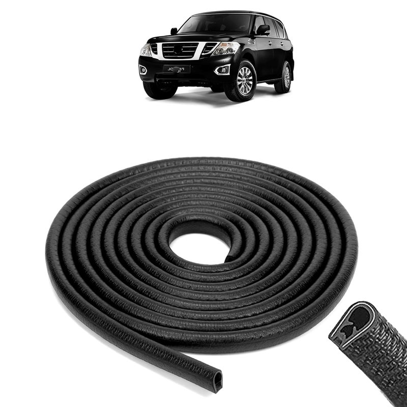 AOSIS - Patrol Car Door Edge Protector U-Shaped Rubber, Built-in Steel, 5 Meter - Image 1