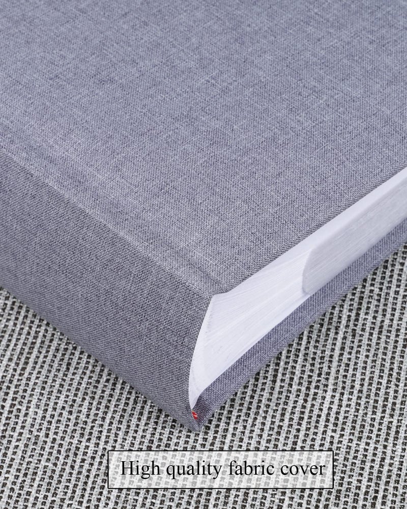 1DOT2 Photo Album 4x6 Hold 402 Photos with Memo Slip-in Pockets Photo Book  Linen Cover Picture Photo Albums with Writing Space for Wedding Family Baby Vacation Mother's Day Grey - Image 4