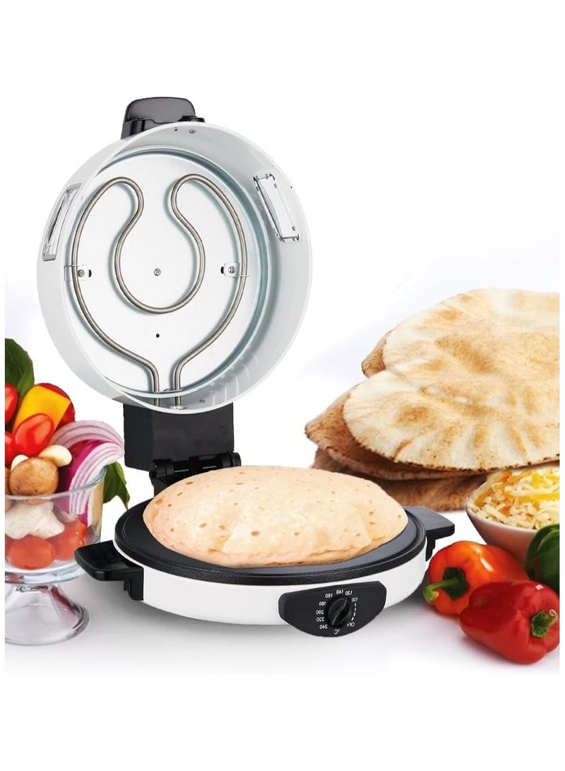 MEBASHI Arabic Bread Maker with 40cm Cooking Plate and Viewing Window -(2200W) White(ME-HBM141) - Image 4