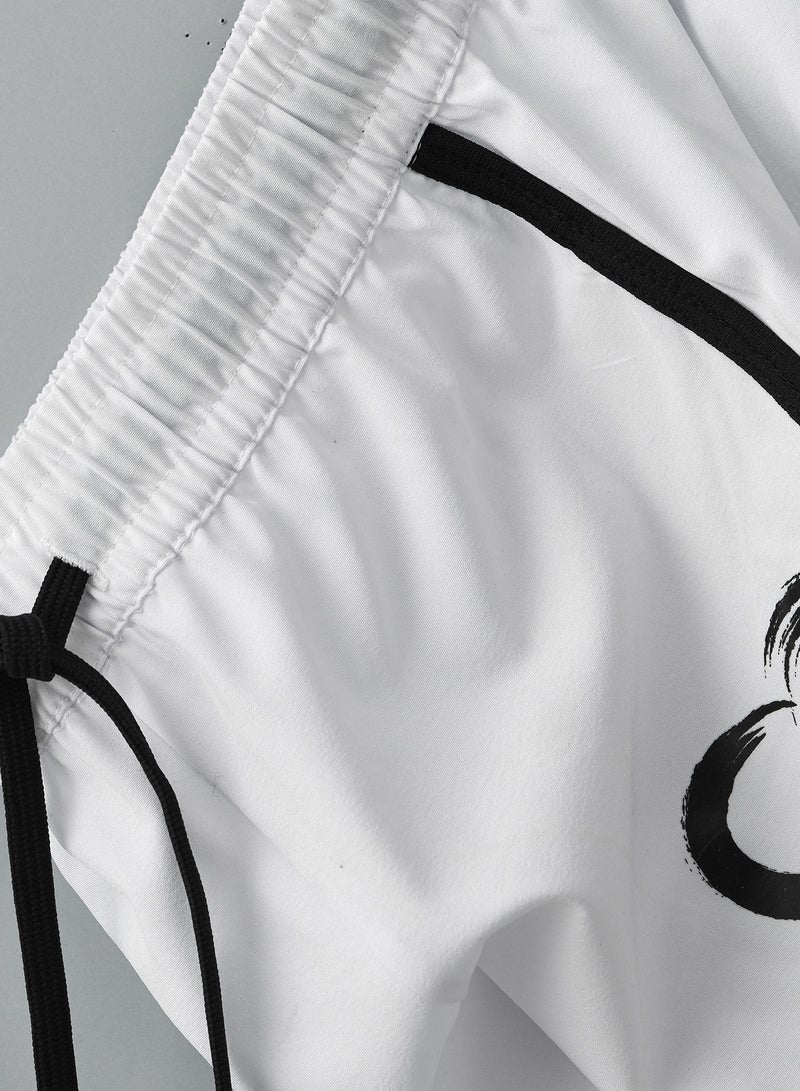 Jelliene Knit Shorts With Contrast Piping & Heart Print At Bottom - Image 4