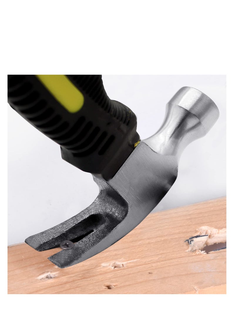 SOLARAE Mini Claw Hammer, Soft Rubber Grip Handle Small Stubby Hammer, 10 OZ Tack Hammer Nails Tool, Stubby Hammer, Nail Hammer, Kids Hammer, Tiny hammer for Indoor Outdoor Using - Image 4