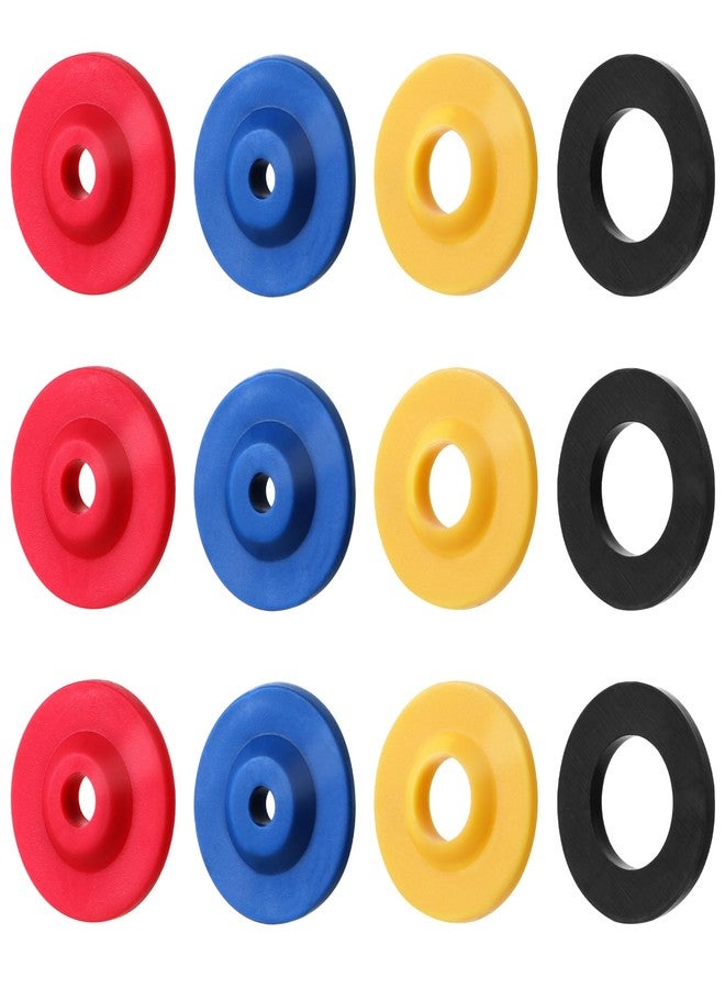 جريفوسيا 12 قطعة من محدد تدفق رأس الدش، محدد تدفق الماء السيليكوني، محدد تدفق الدش، مجموعة في 4 مواصفات للتحكم في تدفق الدش لرأس الدش الثابت والدش المحمول باليد - Image 1