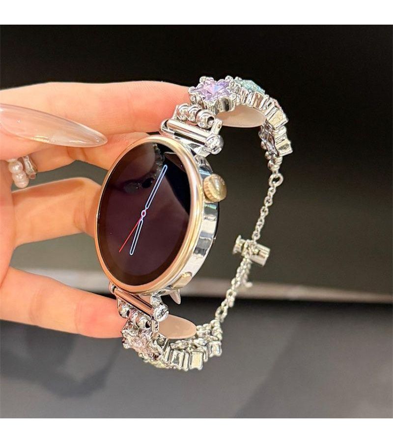 Sparkling Inlaid Diamond Bracelet for Huawei 20mm Watch Band - Image 3