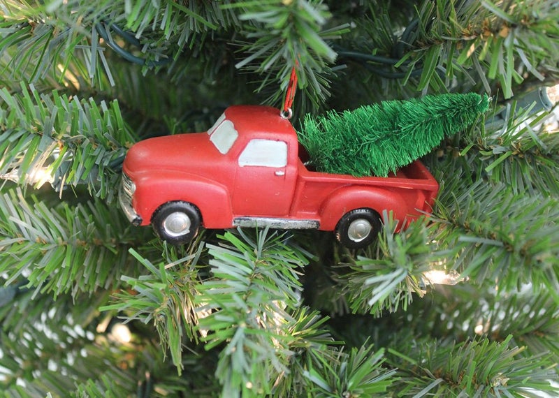 Midwest CBK 4 Inch Pickup Truck With Tree Ornament - Image 2