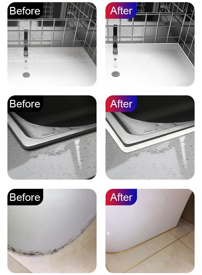 ASHILE 150ml Shiny Silver Tile Reform Grout Filler Sealant, Waterproof Anti-Mold DIY Tile Joint Repair Caulk for Kitchen Shower Bathroom Ceramic Gap Renewal - Image 5