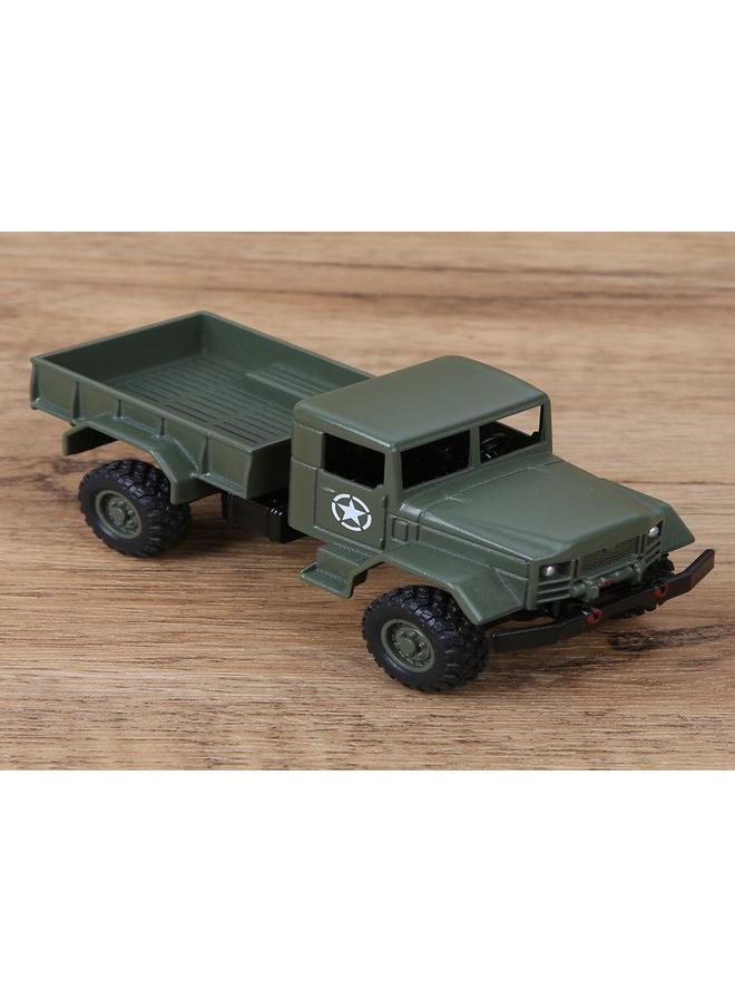 NIBEMINENT Alloy 1/64 Children Six Wheel/Four Wheel Inertia Model Remote Control Military Car RC Vehicle Toy for WPLGreen MB14  - Image 4