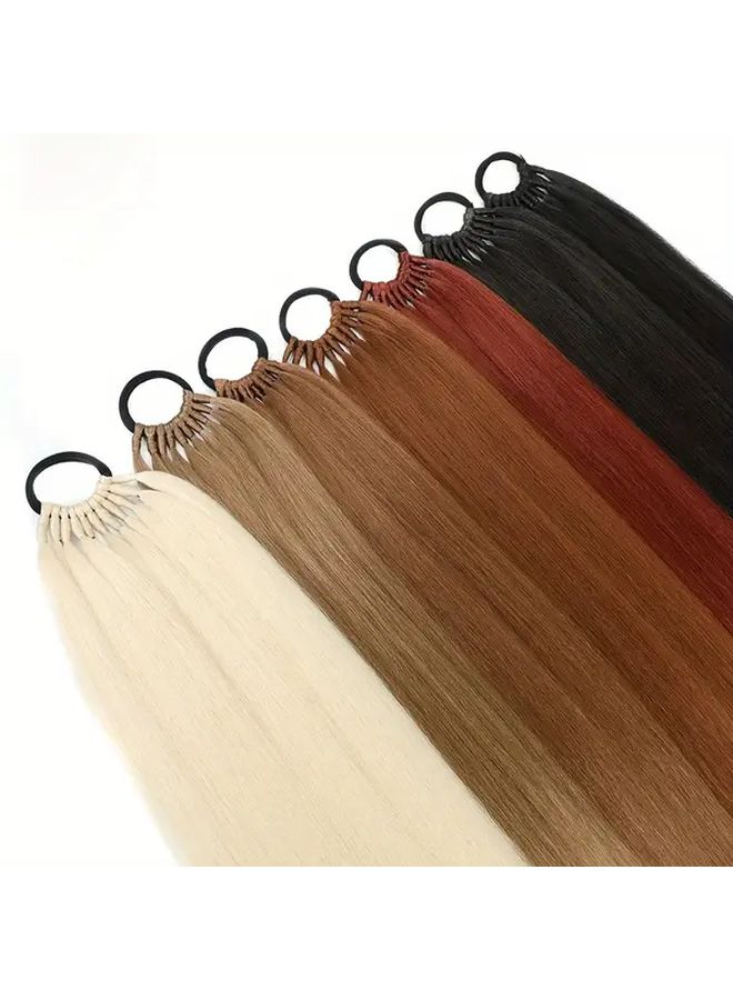 24 بوصة طويلة شعر ذيل حصان مستقيم اصطناعي ياكي رباط شعر للإطالة للنساء DIY حفلة تنكرية - Image 5