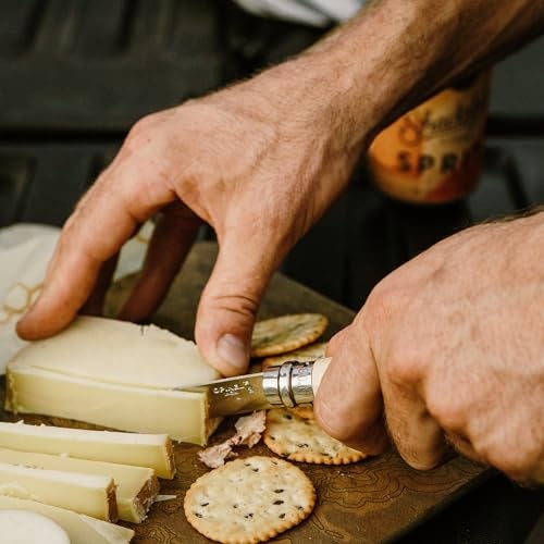 Opinel No. 07 INOX - Sandvik Stainless Steel Folding Pocket Knife, Beechwood Handle, 3.07 in Blade, Virobloc Safety Locking Collar, Made in France - Image 5