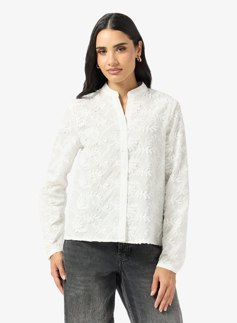 ONLY Emblished Long Sleeve Shirt - Image 1