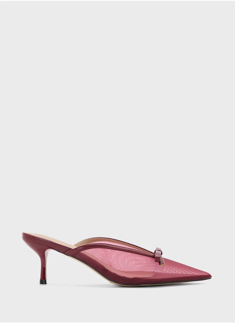 ايلا Bow Detail Mesh Pump